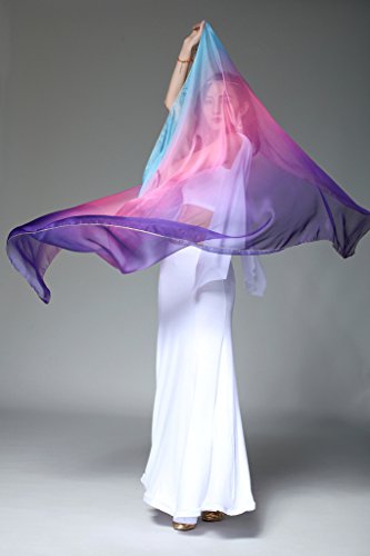 Colors Belly Dance Veils and Scarf 82.7 * 43.3inch Rayon3
