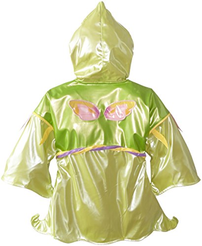 Green Fairy PU All-Weather Raincoat for Girls w/Fun Fairy Treasure Bag, Stars, Tassels2