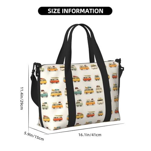 Travel Duffle Bags For Women Men - Cartoon Travel Car Print Personal Item Weekender Overnight Gym Carry On Airport Tote Bag With Strap For Yoga, Travel, Business Trips2