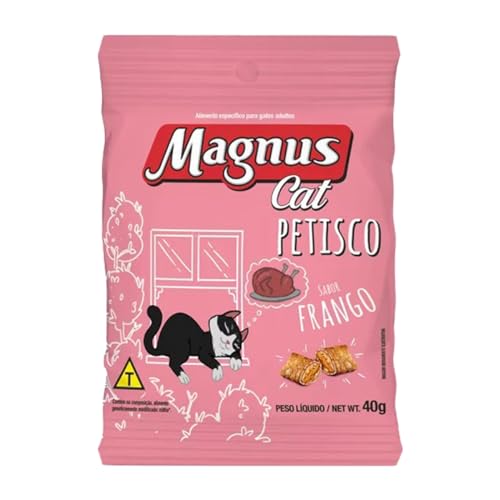 Petisco Gatos Magnus Cat Frango 40g kit 5 pacotes