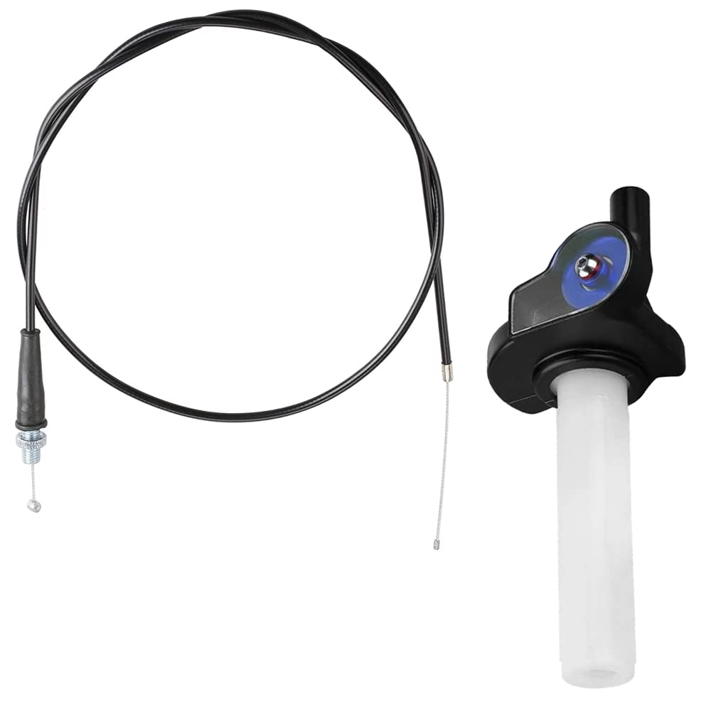 Manopola Dell'acceleratore Nero con Cavo, Manubrio dell'Acceleratore a Torsione in Alluminio da 7/8 Pollici Kit per ATV, Quad, Dirt Bike