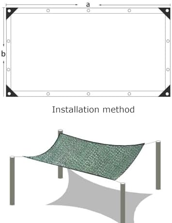 40% Sunblock Shade Cloth for Plants Outdoor Garden Shading Net Balcony Flower Canopy Green Fabric Mesh (2.5x4m 8.2x13.1ft)