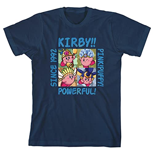 Kirby Anime Four Character Youth Blue Tee -XL