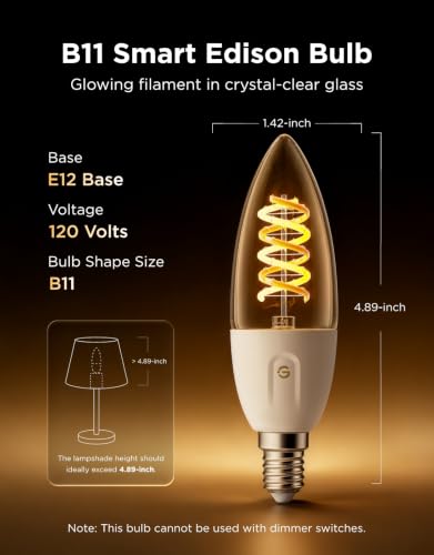 Image of Govee E12 LED Candle Bulb, Smart Chandelier Light Bulbs for Living Room