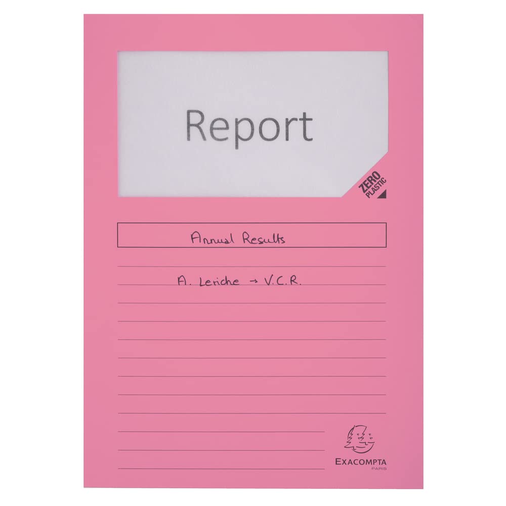 Cartelline Con Finestrello A4 - 100 Pezzi, Carta 160g/m&sup2;, Visualizzazione Documenti