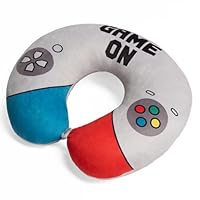 OHS Travel Pillow for Airplane, Game Controller Neck Pillow for Travel Memory Foam Flight Pillows for Adults Kids Compact Lightweight Ergonomic Neck Cushion, White