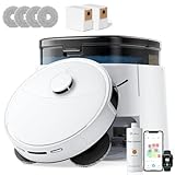 Lefant M3 Robot Aspirapolvere Lavapavimenti con Mappatura, 12000Pa, Navigazione LiDAR dToF, Evitamento Ostacoli PSD, Svuotamento Riempimento, Lavaggio e Asciugatura Automatici, WiFi 2.4G/5G, Alexa/APP