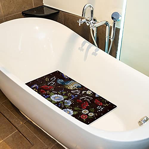 Tapis de bain antidérapant 39x70 cm avec ventouses et perforations