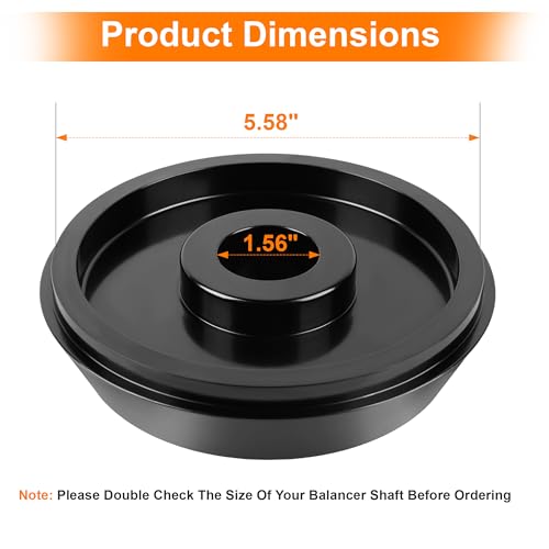 Image of Wheel Balancer 6 inch - 7 inch Large Tapered Cone for F450 & F550 Trucks - Fits Accuturn, Bosch, CEMB, Coats, Corghi, FMC, Hofmann, Hunter, John Bean, Kwikway, Snap-On with 40mm Shaft-Black