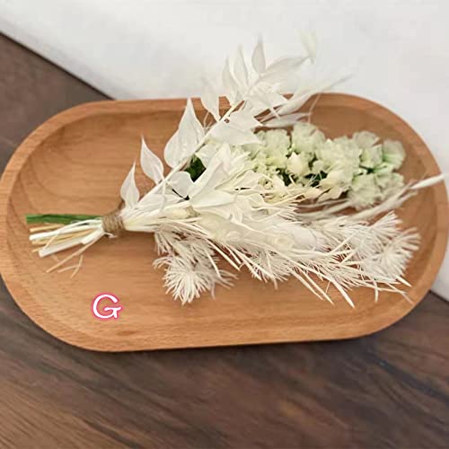 Yobeki Mini Dried Flower Bouquet | Small Milk Bottle Arrangement | Table Decoration | Letterbox Gift | Pampas | Bunny Tails | Boho Cake Flowers 04 (Style D) #TOP7
