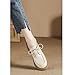 Womens Chunky Lug Sole Non-Slip Classic Oxfords Fashion Comfortable Lace-up Round-Toe Platform Loafers Casual Business Dress Oxford Shoes (Apricot,8)