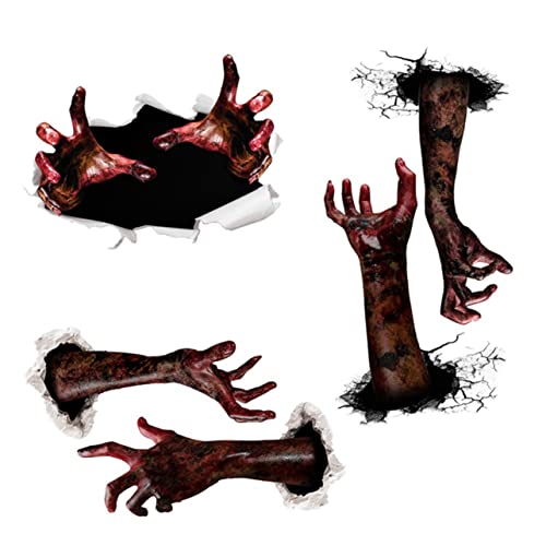 Labrimp Vampire Decal Hands Hand Home Office Graffiti Removable Decals Sticker Pvc Wall For Creepy Mural Bloody Zombie Halloween Party Horror Bar Pattern Decoration Ghost Scary #TOP20