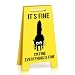 Funny Black Cat Mini Sign Gag Gifts for Women Cute Desk Accessories Funny Gifts for Coworkers Teammate Friends Boss Christmas Humorous Gag Gift Mini Office Accessories It's Fine Everything Is Fine
