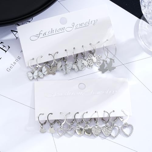 Image of Shining Diva Fashion Combo Set Stylish Drop Earrings for Women and Girls