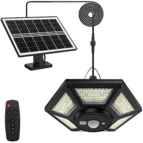 Yomisga Solar Powered Shed Light with Remote Control and Motion Sensor Cover