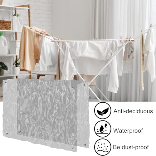 Housse de pluie pour séchoir à linge bâche transparente PVC extérieure - 4
