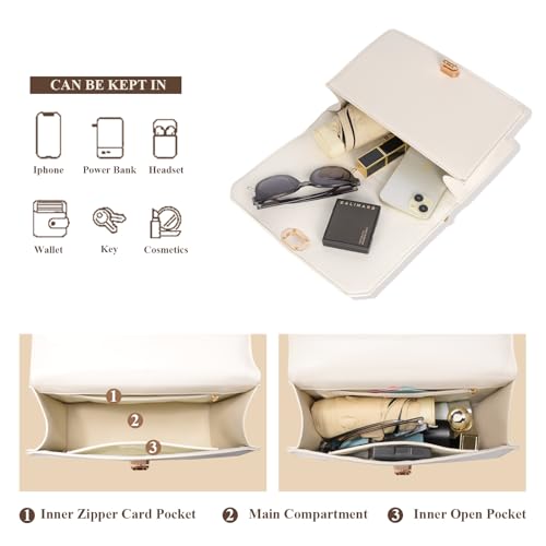 Small Quilted Crossbody Bag for Women Vegan Leather Trendy Shoulder Bag Cute Designer Phone Wallet Clutch Purse3