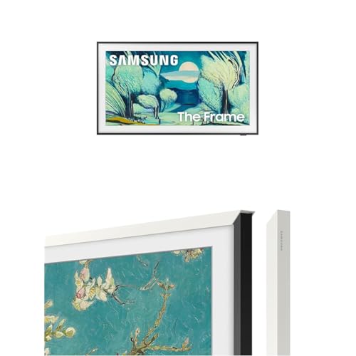 Image of Samsung 55-Inch The Frame 4K QLED Smart TV (2025) with Modern White Customizable Bezel - Art Mode, NQ4 AI Gen2 Processor, Matte Display Bundle