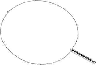 Mindful Breathing Necklace, Reduce Anxiety Prevent Fading Steel Skin Friendly Stress Relief Mindful Necklace for Daily Wear (Steel Color)