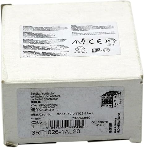 Contacteur 3ZX1012-0RT02-1AA1 évitez les pannes avec ce boîtier scellé garanti