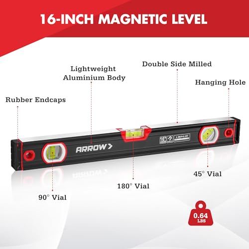 ARROW 16-Inch Level, Magnetic Torpedo Level for Construction, Carpentry by Arrow Fastener - Used condition - Image 3
