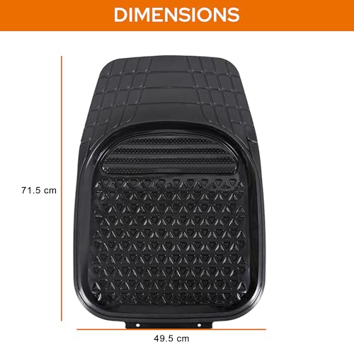 Image of CONTINENTAL [Duramat Shine] Universal Driver Side Car Mat only- Premium Waterproof Car Floor Mats for All Cars, All-Weather Protection Car Foot Mats with Anti-Slip Design (Pack of 1,Black)