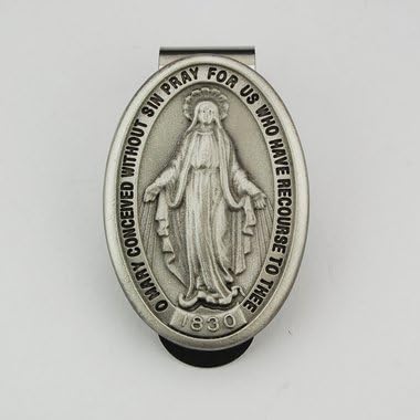 Miraculous Medal Visor Clip