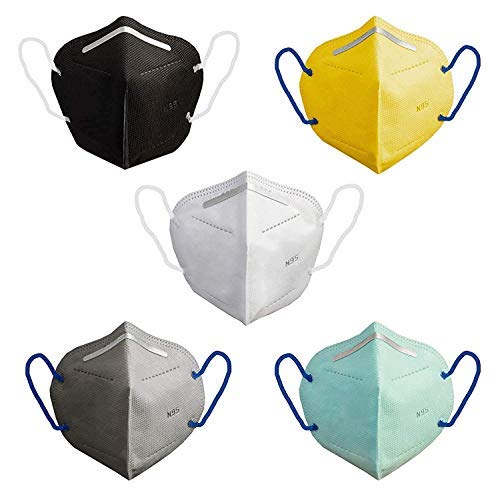 TrendzOn Unisex Nonwoven Fabric Reusable N95 Mask with Filter and without Valve (Multicolour) - Pack of 5 (B08CY6TR4C) Amazon Price History, Amazon Price Tracker
