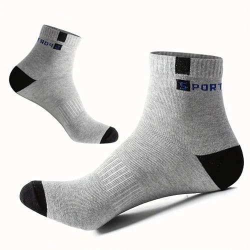 Image of SPORT 5 Pairs Solid Cotton Ankle Length Socks for Men & Women, Anti Odour & Anti Bacterial, Multicolor, Pack of 5, Free Size
