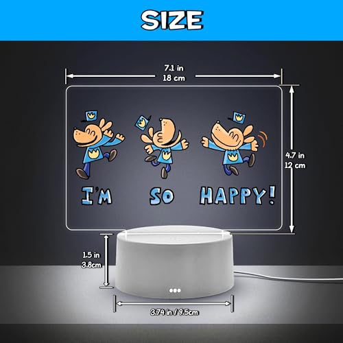 Image of Officially Licensed Dog Man Night Light - Dog Man LED Glow Light with Removable 7 Colors Base, Kids Bedroom Decor Lamp, Night Light for Kids, Christmas Birthday Gifts for Boys & Girls
