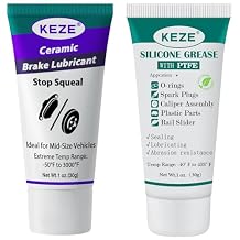 Keze High Temp Ceramic Brake Parts Lubricant Extreme Brake Grease 1 oz 1 Pcs Silicone Grease with PTFE,Teflon-Based Lubricant Silicon Grease Tube 1 oz 1 Pcs