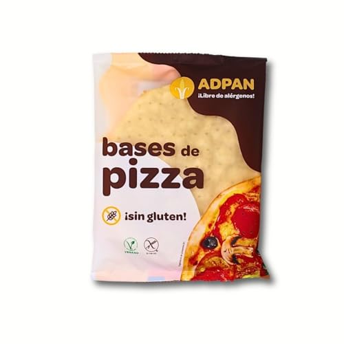 ADPAN Base de Pizza sin gluten / 2 unidades x 150G / Sin Gluten ni Alérgenos/No lactosa/perfectas para una cena saludable