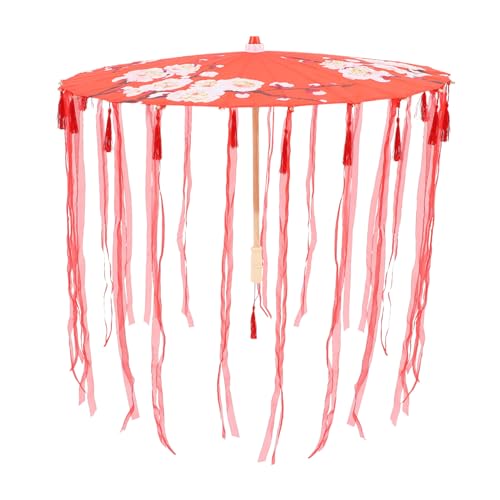 Parapluie en soie décoratif pour cortège de mariage et cérémonie vintage