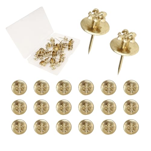 Image of Push Pin Hangers, 20pcs Double Headed Picture Hangers Nails Small Head Hanging Nails Picture Photo Hanging Hook Pins Decorative Nail Hook Hangers for Home Office School (Gold)