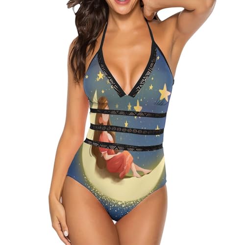 Bikini set une pièce sur la lune galbant pour un maintien parfait