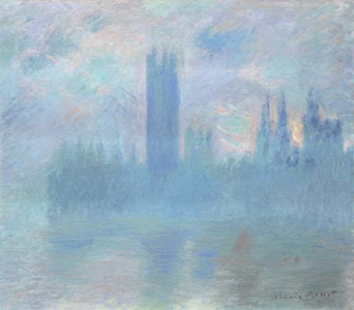 Image sur toile Monet Parlement de Londres 60x90cm pour habiller un mur vide avec élégance