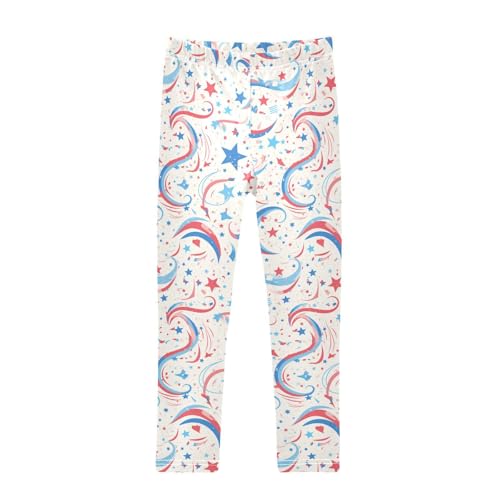 4th July American Independence Day Kids Baby Girls Active Leggings Fashion Full Length Yoga Pants Running