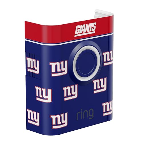 Image of All-New Limited Edition, Official NFL Faceplate for Ring Doorbells - Video Doorbell 3, Video Doorbell 3 Plus, Video Doorbell 4, Battery Doorbell Plus, and Battery Doorbell Pro | New York Giants