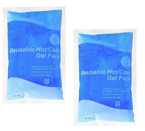 2/Pack Hot & Cold Gel Pack Pain Relief Reusable Soothing Soft Flexible Injury Hot & Cold Therapy for Back Shoulder Arms and Legs (4