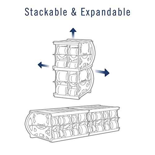 Shelf Reliance Cansolidator Pantry Plus 60 Cans Can Organizer for Pantry Rotating Canned