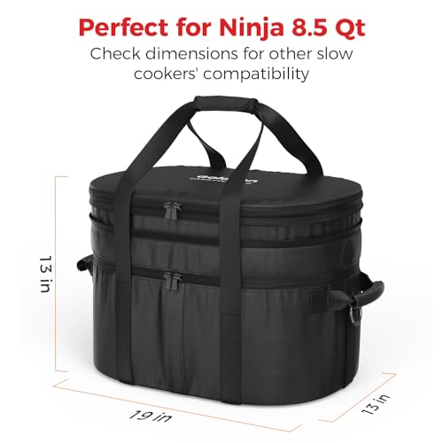 Goldlion Tragetasche, kompatibel mit Ninja Crockpot Slow Cooker – tragbare Reisetasche, Zubehör für Ninja Foodi Possiblecooker Pro 8,5 Qt
