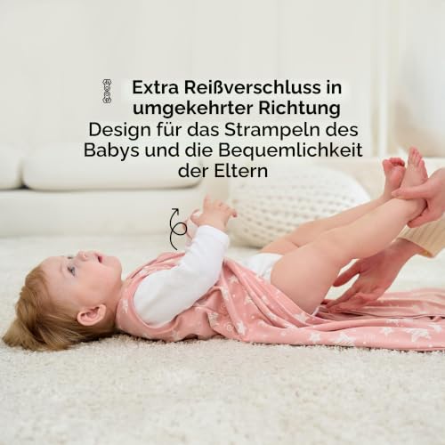 FIEMOL Baby Schlafsack 12-18 Monate 0.5 Tog Tragbare Babydecken aus Baumwolle, 3er-Pack Atmungsaktiver Sommer Schlafsack für Neugeborene 76… – Ansicht 3