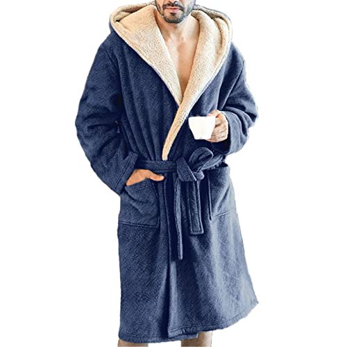 Robe de chambre à capuche homme pour des matins d'hiver cocooning au chaud