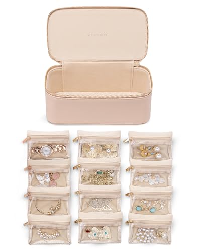 Vlando Jewelry Travel Organizer with Velvet Bags