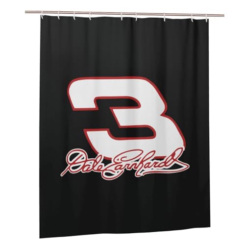Dale Earnhardt Sr Shower Curtain with 12 Hooks 72''X72'' Waterproof Polyester Fabric Shower Curtains for Bathroom