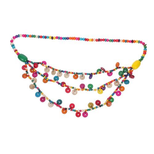 Collier Bohème Femme en perles de bois et pendentif coquille de noix