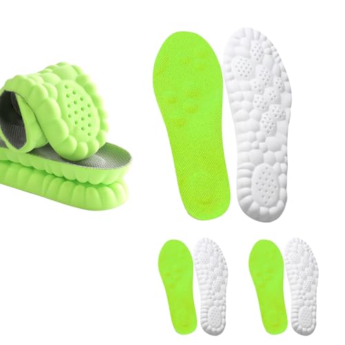 shgsgWK - Steppers Lot de 2 paires de semelles intérieures Steppers pour homme et femme, semelle intérieure en mousse à mémoire de forme 4D pour un confort tout au long de la journée et soulage la fatigue du