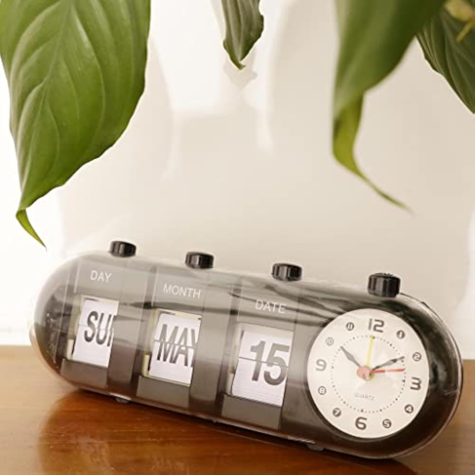 Creative Digital Manual Flip Down Clock, Black