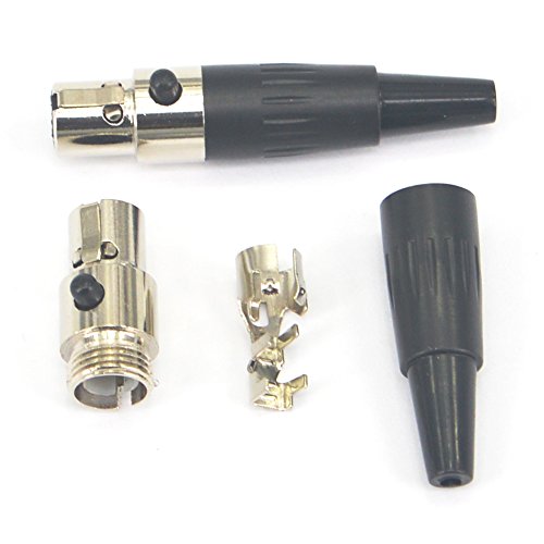 Mini XLR Cannon Female Connector 4pin Socket Mic Microphone Silver Pack of 2