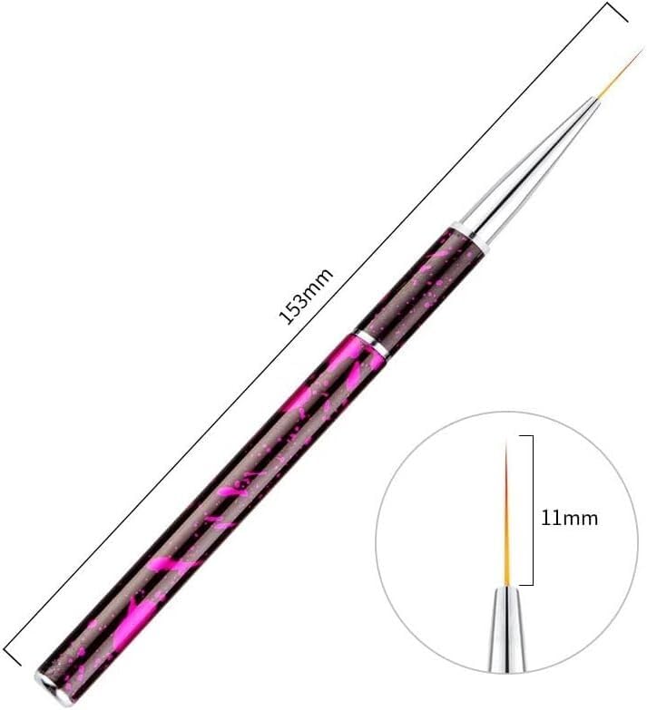 Manicure Painting Brush Pen Metal Stripes Acrylic Nail Art Drawing Liner of Gel Lines Flat Tools